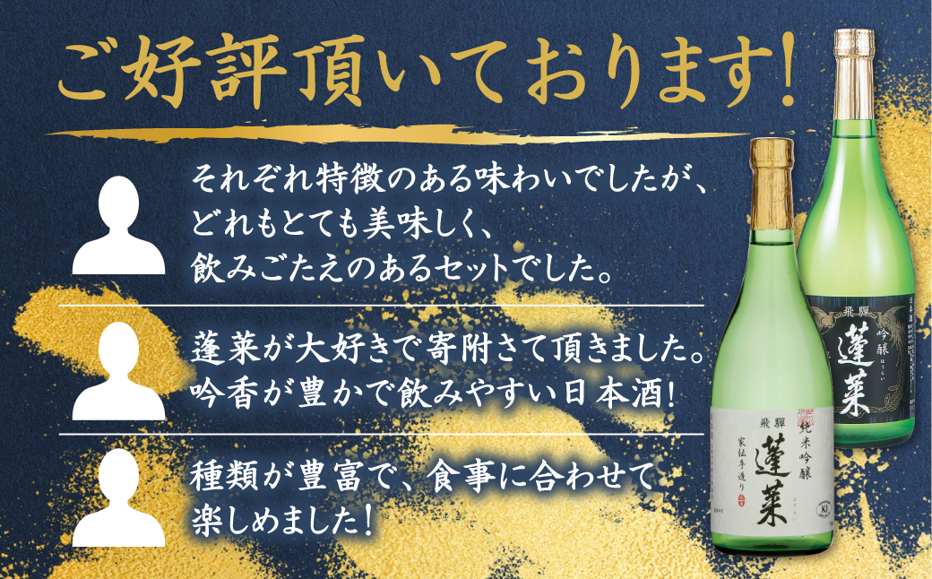 蓬莱社長のイチオシセット 渡辺酒造店 純米吟醸 飛騨のお酒 日本酒 720ml×3本セット ｜ ふるさと納税 ｜ モンベル