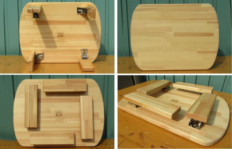 円卓　木製ちゃぶ台　4本脚 折りたたみ可能 099H2209 手作り木製 四角ちゃぶ台 脚折れ金具仕様 ｜ ふるさと納税