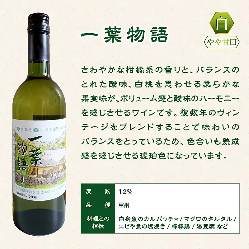 一葉物語・赤白ワイン750ml 2本（EZS）B12-726 ｜ ふるさと納税