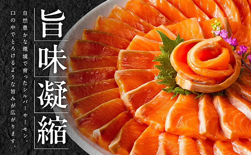 サーモン G1822 【訳あり】生食用 シルバーサーモン 1kg ポーション